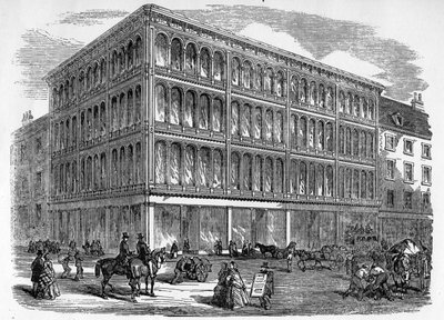 Das neue Eisen- und Glaslagerhaus in Glasgow, ca. 1856 von Scottish School